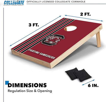 2' x 3' Solid Wood Cornhole Set with Direct Print HD Team Graphics – Great Gift for Any NCAA Fan! Bean Bag Toss Family Outdoor Games