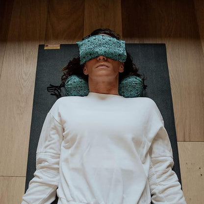 Hugger Mugger Silk Eye Pillow with Flaxseed Filling - Organic Flaxseed Filling, Scent-Free Relaxation, Light Weight, Chill in Freezer, Washable Cover