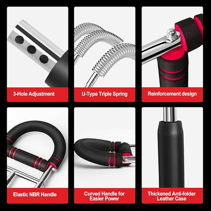 Twister Arm Trainer, 40-100Lb Adjustable Chest Workout Equipment, Portable Detachable Chest Workout Device Equipment, Arm Trainer for Chest Clip Muscle & Arm Strength, Red and Blue (Random Color)