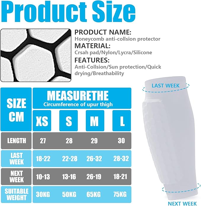 Soccer Shin Guards Shin Pads for Kids Youth Adult, Calf Compression Sleeve with Honeycomb Pads, Support for Shin Splint Baseball Boxing Kickboxing MTB