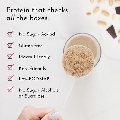 Roasted Peanut Butter Chocolate Protein Powder ??30-Serving Blend with 100% Grass-Fed Whey & Organic Plant Proteins ??Rich Cocoa & Roasted Peanut Flavor ??Supports Muscle Recovery & Energy*