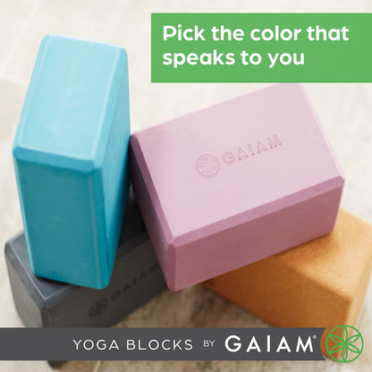 Gaiam Yoga Block, EVA Foam for Balance & Stretch (1 Block, Lagoon)