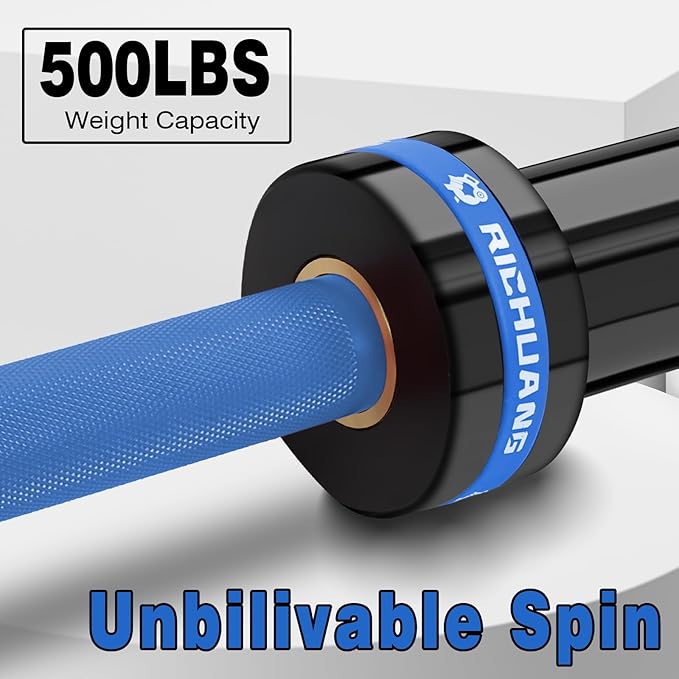 7ft Olympic Barbell, Weightlifting Barbell 28mm 45lb - 500/700/1000lbs Capacity with Smooth Spinning Sleeves, Olympic Bar Fits 2" Olympic Plates, for Snatch Clean Jerk - Home Gym Training