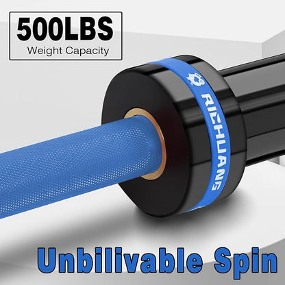 7ft Olympic Barbell, Weightlifting Barbell 28mm 45lb - 500/700/1000lbs Capacity with Smooth Spinning Sleeves, Olympic Bar Fits 2" Olympic Plates, for Snatch Clean Jerk - Home Gym Training