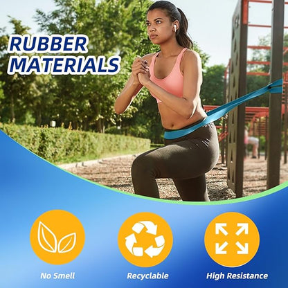 WHATAFIT Resistance Bands, Pull Up Assistance Bands, Exercise Bands, Workout Bands Set for Men and Women Home Fitness, Body Stretching, Strength Training, Physical Therapy