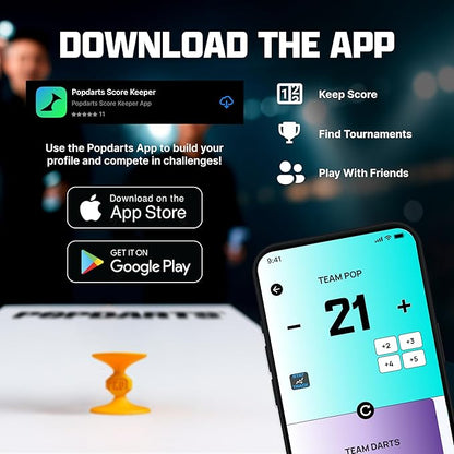 Popdarts PRO Pack Game Set (Retro) - Indoor, Outdoor Suction Cup Throwing Game - Competition with a POP