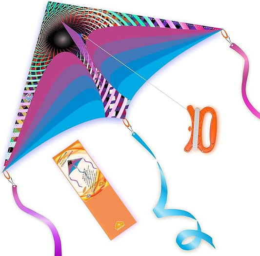 ORGCLDKT-Rainbow Cruiser Delta Kite, Kites for Kids Ages 8-12,4-8,Boys,Girls,Kites for