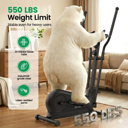 ANCHEER Elliptical Exercise Machine for Home, Foldable Magnetic Elliptical Trainer with 16" Stride