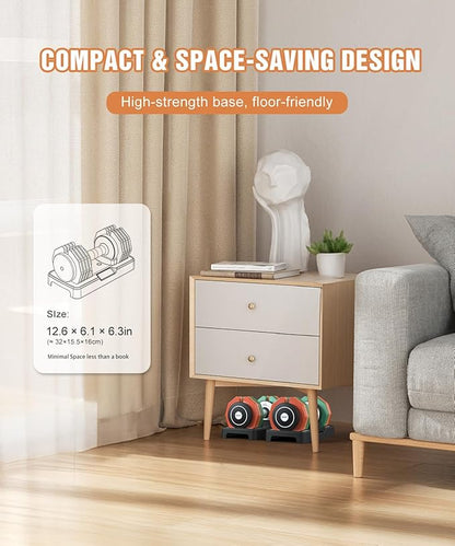 Adjustable Dumbbells Set/Single, 12.5LB/22.5LB/55LB 5 in 1 Free Adjustable Dumbbell Set with Anti-Slip Handle & Rainbow-colored Weight Plates for Home Gym, Weight Set for Women Men