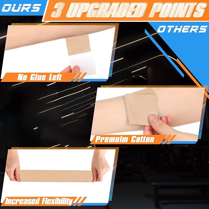 20 Count Kinesiology Tape for Shoulder Pain Relief Pre Cut Sports Waterproof Breathable Enhance Elastic Kinesiology Athletic Tape for Shoulder Support and Muscle Baseball Sports(Beige)