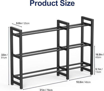 Dumbbell Rack 3-Tier 50 Inch Adjustable 900LB Capacity Weight Rack For Kettlebell Home Gym Dumbbells (Rack Only)
