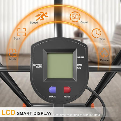 Stair Stepper for Home Gym, Folding Cardio Exercise Climber with Adjustable Resistance and Pedals, Vertical Climber Machine for Full Body Workout with Extended Step Range