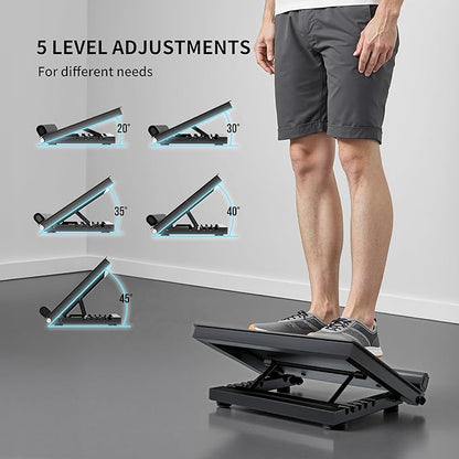 PROIRON Steel Slant Board for Calf Stretching，Calf Stretcher Slant Board for Squats 5 Adjustable Incline Angles，Incline Board 660lbs Weight Capacity for Ankle Stretching Training Home Gym