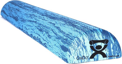 CanDo Blue Marble High Density EVA Foam Roller For Muscle Restoration, Massage Therapy, Sport Recovery, And Physical Therapy. 6" x 36", Half-Round (30-2210)
