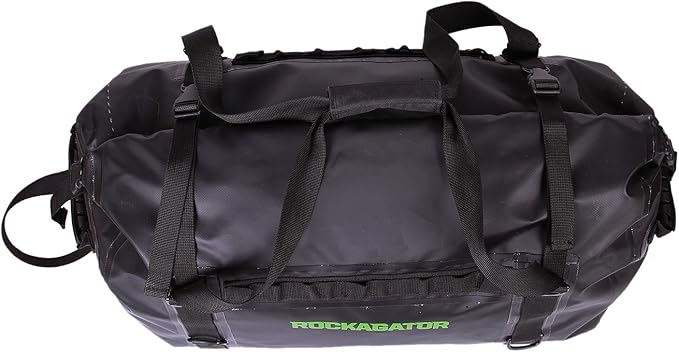 Waterproof Duffle Bag for Travel and Camping with Roll-Top Closure, Durable, All-Weather, and Versatile Dry Bag - Rockagator Mammoth Series (90 Liter, Black)