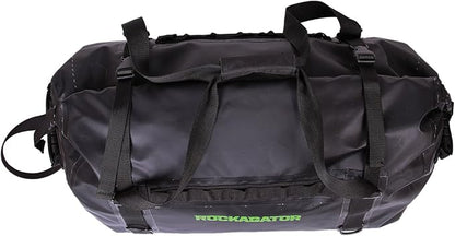 Waterproof Duffle Bag for Travel and Camping with Roll-Top Closure, Durable, All-Weather, and Versatile Dry Bag - Rockagator Mammoth Series (90 Liter, Black)