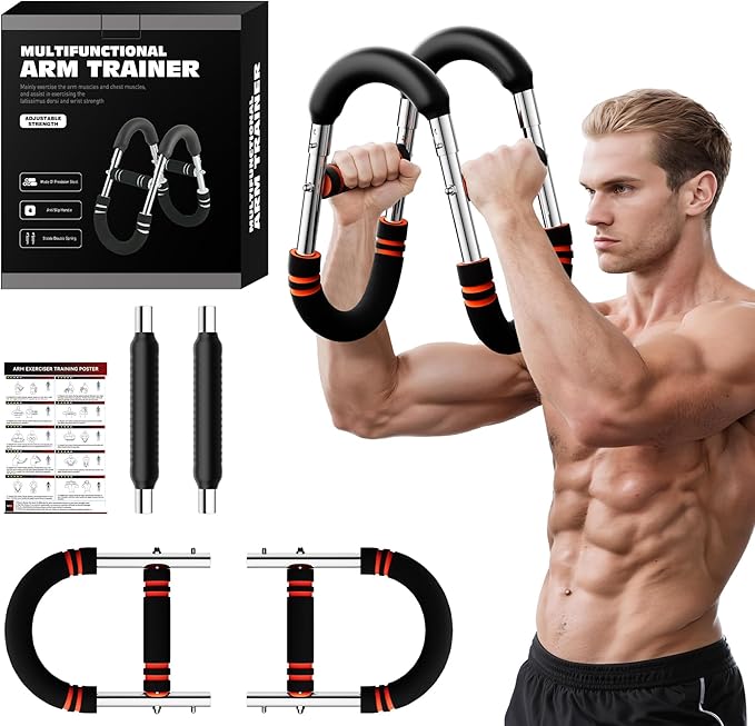 Twister Arm Trainer for Men - Adjustable 3-Level Resistance (60-110 lbs) Chest Exerciser, Arm Trainer & Home Gym Workout Equipment for Biceps, Triceps, Shoulders & Chest