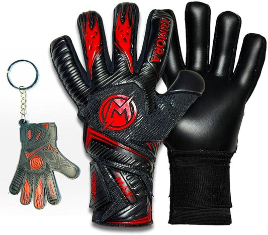 Goalkeeper Gloves-Professional Negative Cut Goalie Gloves with Contact Max Grip, 4mm Foam Padding &