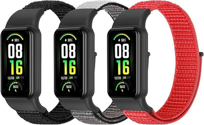 YCHDDER Solo Loop Nylon Bands Compatible with Amazfit Band 7 Straps,Soft Breathable Comfortable Adjustable Colorful Sports Replacement Wristband for Amazfit Band 7 for Men Women