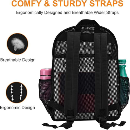 Oraben Duty Mesh Backpacks for Adults,See Through Backpack for Swimming Work Outdoor, Diving Backpack Carry Portable Oxygen Concentrators