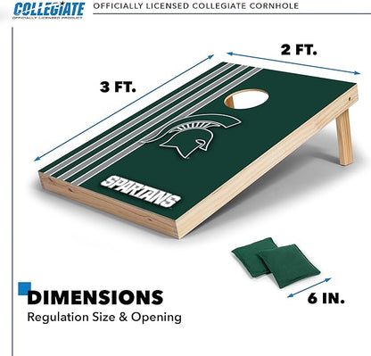 2' x 3' Solid Wood Cornhole Set with Direct Print HD Team Graphics – Great Gift for Any NCAA Fan! Bean Bag Toss Family Outdoor Games