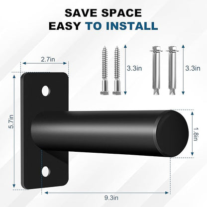 Weight Plate Holder, Wall Mounted Weight Storage Rack for Olympic Weight Plate,Home Gym Organizer（Upgrade Length and Thick Steel）