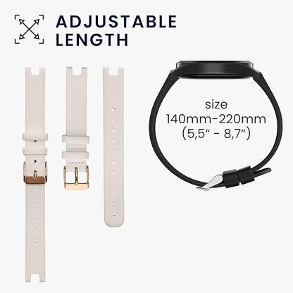 kwmobile Real Leather Watch Strap Compatible with Garmin Lily Sport - Fitness Tracker Replacement Sports Wristband with Clasp