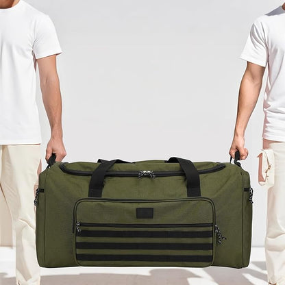 125L Extra Large Gym Duffle Bag for Men Women with Shoes Compartment Heavy Duty Tactical Sports Duffel Bag Big Football Baseball Basketball Soccer Hockey Team Equipment Bag, Green