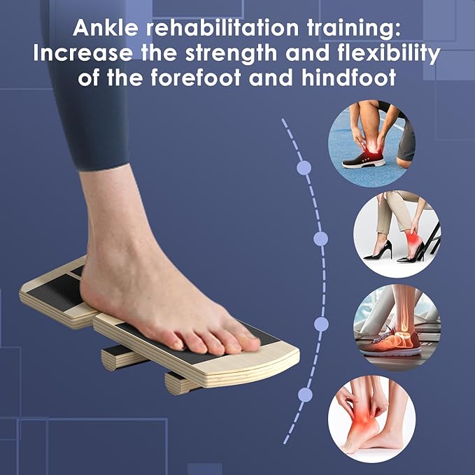 Ankle Balance Board - Non-Slip Balance Board for Physical Therapy, Fast Injury Recovery & Core Strength - 300lbs Capacity - Ideal for Athletes, Seniors & Home Use