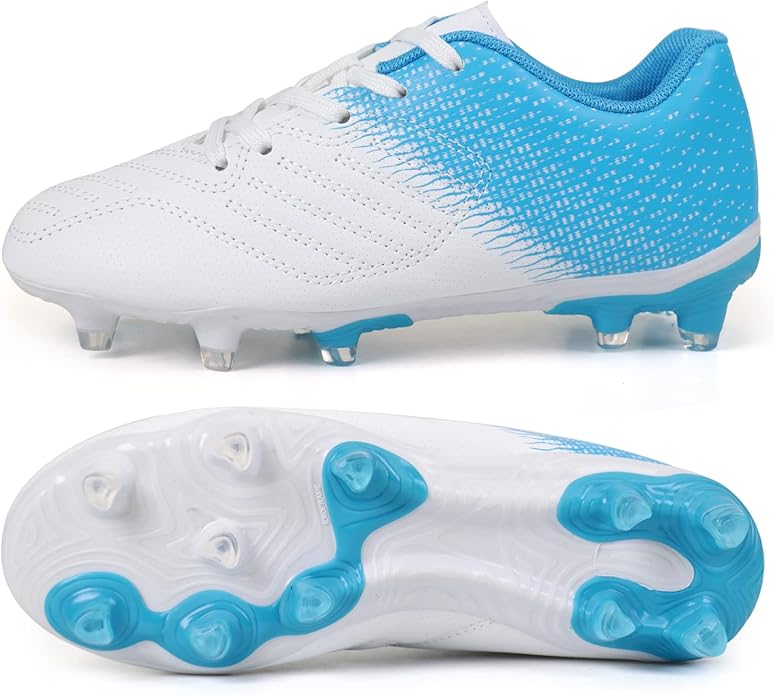 brooman Kids Soccer Cleats Boys Girls Athletic Outdoor Football Shoes