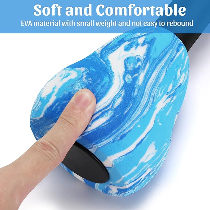 Camouflage Aquatic Dumbbells,2Pcs Foam Water Weights Aerobic Exercise Fitness Equipment Dumbbells, Pool Resistance Swimming Training for Adults/Kids/Men/Women Weight Loss, Beginner Swimming Training