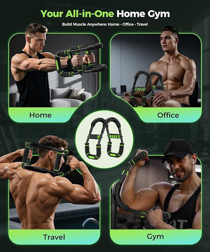 Twister Arm Trainer, Adjustable 5 Resistance Levels (40-130 lbs) Chest & Arm Workout Equipment for Men & Women, Ergonomic Home Gym Strength Trainer with Anti-Slip Handles & Carry Bag