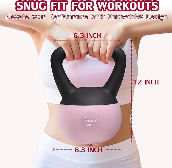 YIGUO Soft Kettlebell, Kettlebells 10 lb Anti-Slip Grip Weight for Home Workouts, Kettlebell for Safe Strength Training for Women & Men & Beginners