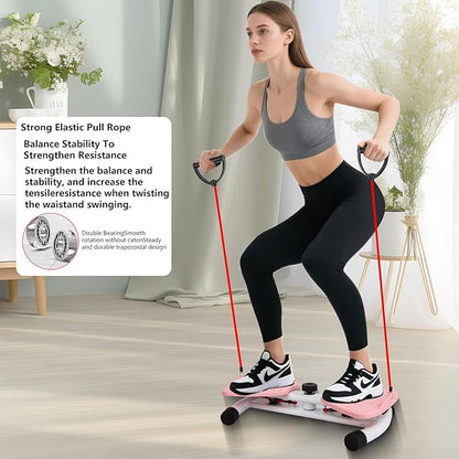 Waist Twisting Exercise Machine, Ab Twister Board for Exercise, Core Twist Board with Anti-Slip Design, Slim Waist Workout Machine & Fitness Twister for Home Gym, Adjustable Waist Twist Board Supports 330 lbs