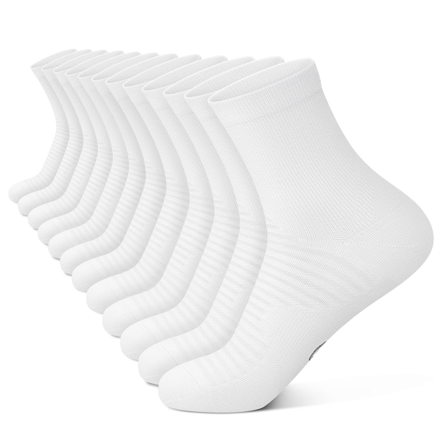 Compression Running Ankle Socks Men & Women 6 Pairs Quarter Cycling Socks