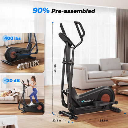 MERACH Elliptical Machine, Elliptical Exercise Machine with 19 in Stride, Hyper-Quiet Magnetic