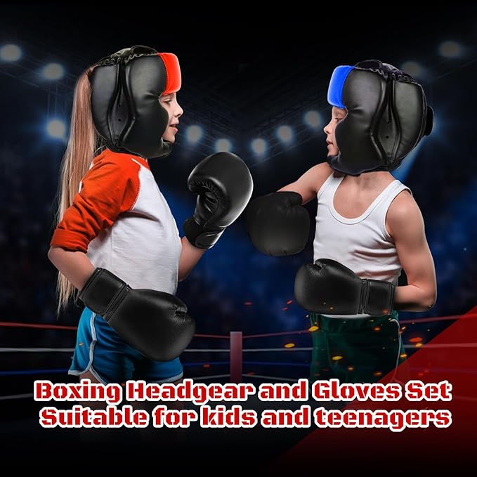Sparring Head Guard with Gloves - Boxing Safety Headgear for MMA, Kickboxing, Muay Thai & Boxing - Adult & Kids