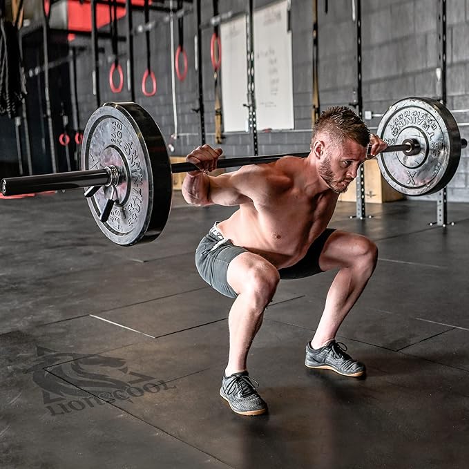 LIONSCOOL 7FT Olympic Barbell for Weightlifting, Power Lifting, 2 Inch Strength Training Bar for Squats, Deadlifts, Presses, Rows, Curls - 700lbs/1000lbs/1500lbs Capacity