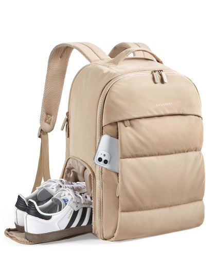 BAGSMART Travel Backpack for Women, Gym Backpack with Shoe Compartment