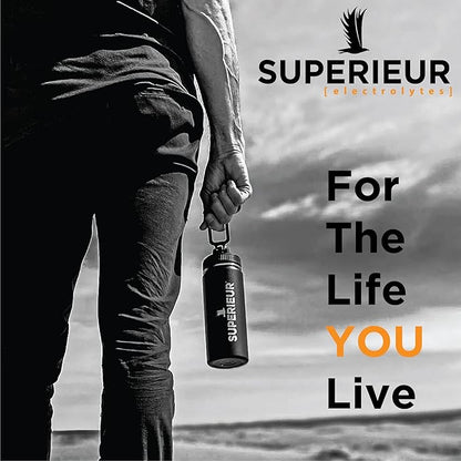 Superieur Electrolyte Powder Packets - Vegan Electrolyte Hydration Powder w/Sea Minerals - Keto Friendly, Non-GMO, Zero Sugar Electrolyte Supplement - Healthy Sports Drink - Watermelon (14 Packets)