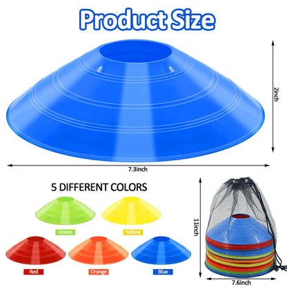Jyongmer 15 PCS Disc Cones Training Cones with Carry Bag