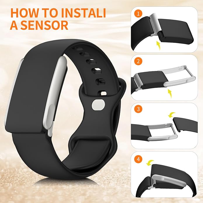 Band Compatible with WHOOP 5.0/MG SportFlex - ECG Strap, Soft Adjustable Silicone Waterproof Breathable Replacement Wristbands for Whoop 5.0 Sleep, Accessory for Health & Fitness Wearable