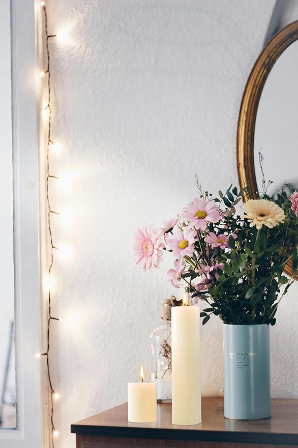 36 Pcs Pillar Candles, Unscented Ivory White Pillar Candles, Smokeless Long Burning Wax Candles for Wedding Centerpieces, Valentines Day, Fireplace, Special Occasion, 2 in by 3, 5.9, 7.8IN