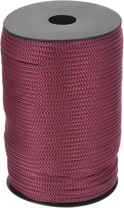 MECCANIXITY 5/32 Inch Polypropylene Rope Braided Ropes, 328ft Camping Rope Hollow Utility Cord for Clothesline, Hiking, Outdoor, Brick-red