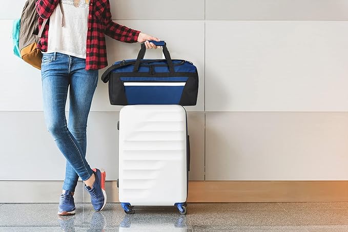 40 Liter, 22 Inch Reflective Duffle Bag with Shoulder Strap for Men, Women, Travel