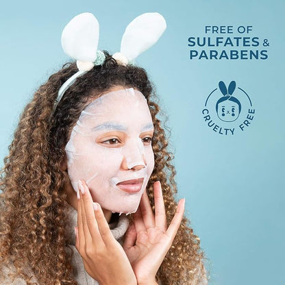FACETORY K Beauty Face Mask Skin Care - Woah That H2O 2-Step Sheet Mask with Ceramide & Sodium Hyaluronate | Moisturizing, Balancing (5 Pack)