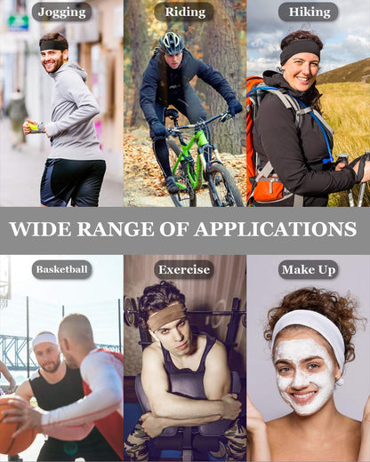 Vgogfly Running Headbands for Men Sweatbands Sports Sweat Bands Mens Workout Thin Fitness Gym Yoga