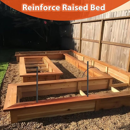 16 inches Rebar Stakes 24-Pack Straight Metal Stakes Heavy Duty 5/16" Diameter Ground Stake for Tent, Fence, Landscaping, Concrete Forming, Outdoor Decoration and Plant Support