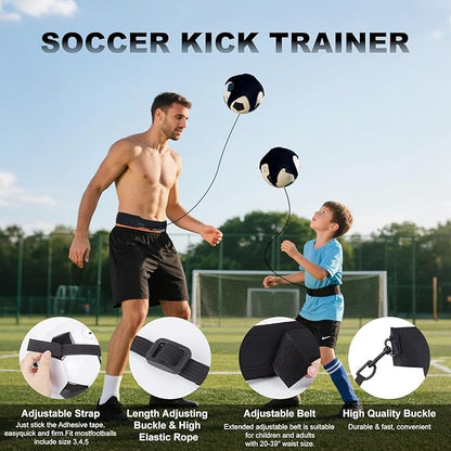 Speed Agility Ladder Soccer Training Equipment Set, 20ft Agility Ladder, 12 Soccer Cones, Running Parachute, Soccer Kick Trainer, 5 Resistance Bands, Football Soccer Training Equipment for Kids Adults