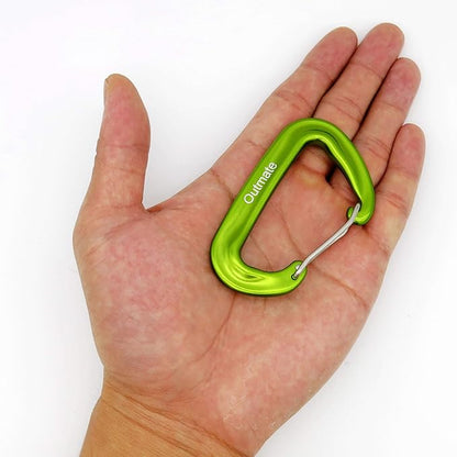 12kN 3.2"x2" Heavy-Duty Carabiner Clips - Durable, Lightweight Aluminum Alloy Carabiners for Hiking, Camping, Keychains, Dog Leashes, Hammocks & More